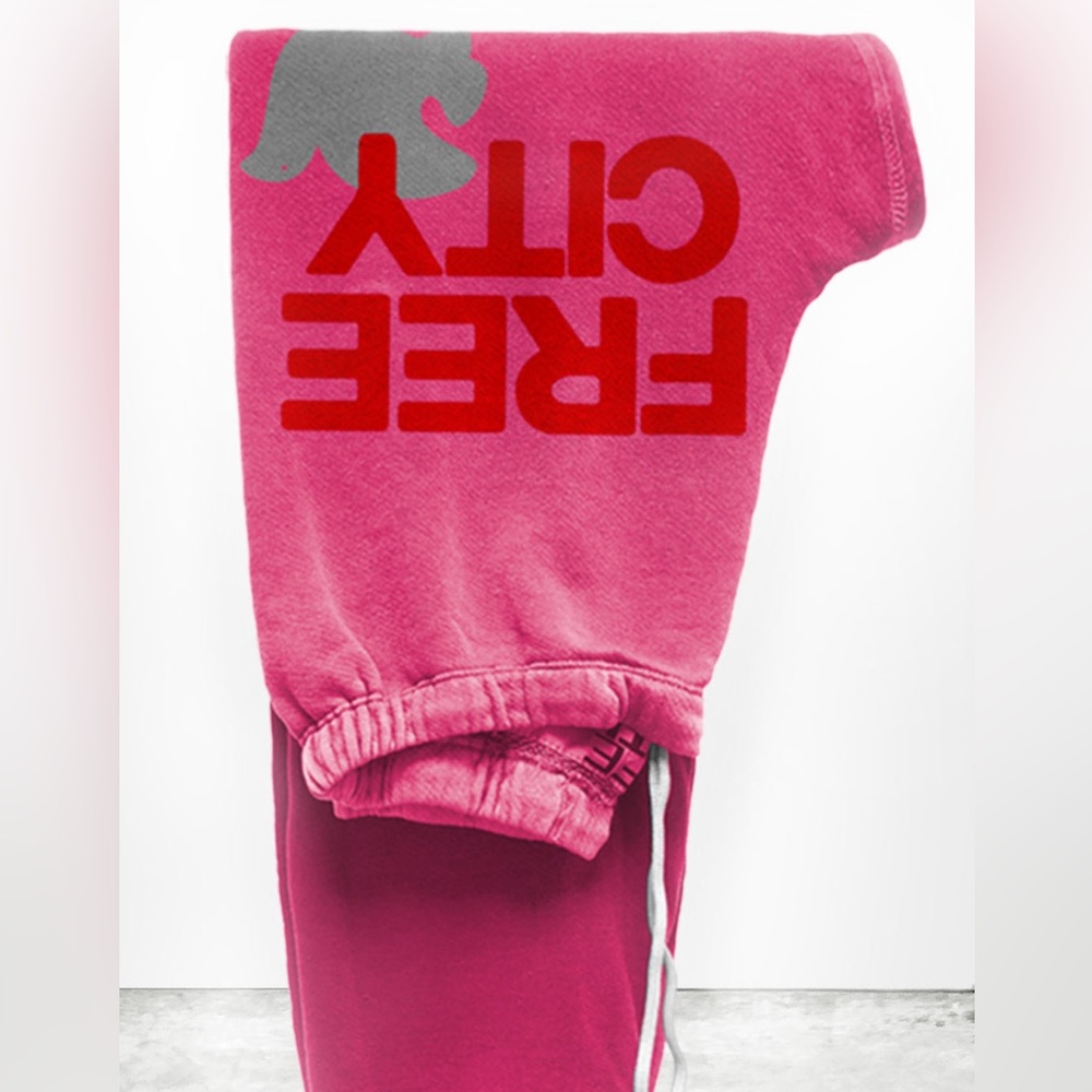Free city sweatpants pink plant/silver size small super good condition